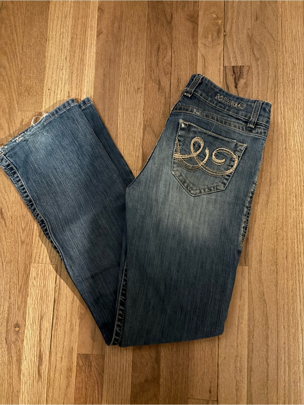 Southern Thread 'The Rumor' Women's Straight Leg Jeans in Light Blue